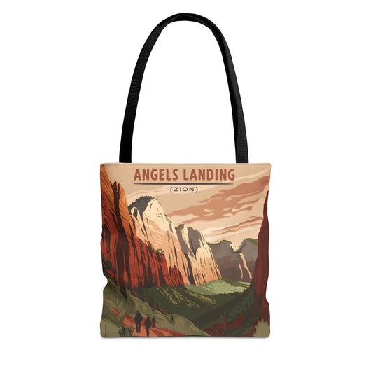 Angels Landing Zion National Park All Over Print Tote Bag Hiking Gift Apparel