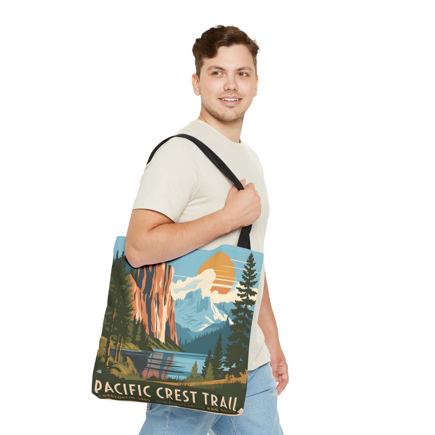 Pacific Crest Trail Tote Bag All Over Print Outdoor Adventure Gift 1999 Design