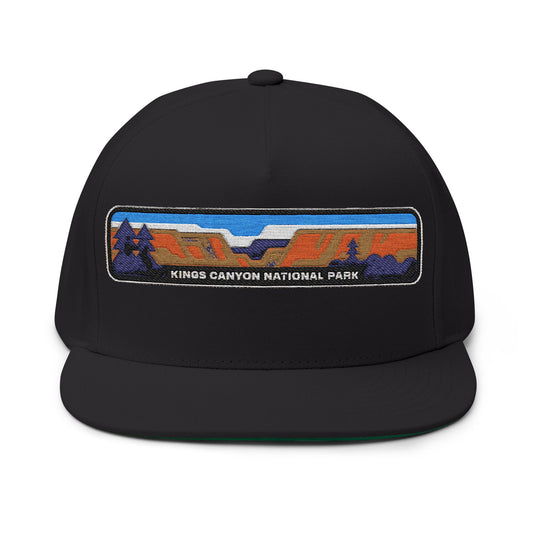 Kings Canyon National Park Flat Bill Hat Outdoor Adventure Gear Casual Wear