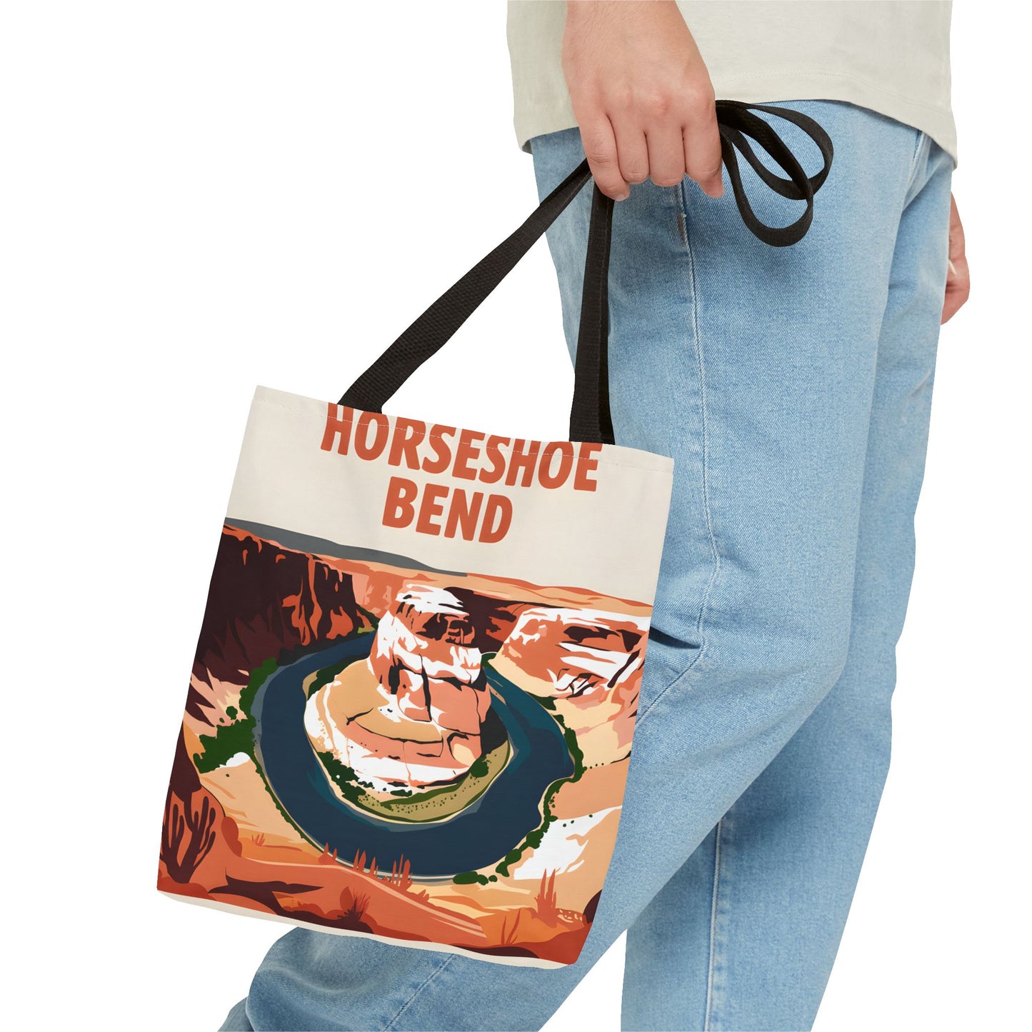 Horseshoe Bend All Over Print Tote Bag Nature Inspired Gift Shopping Apparel