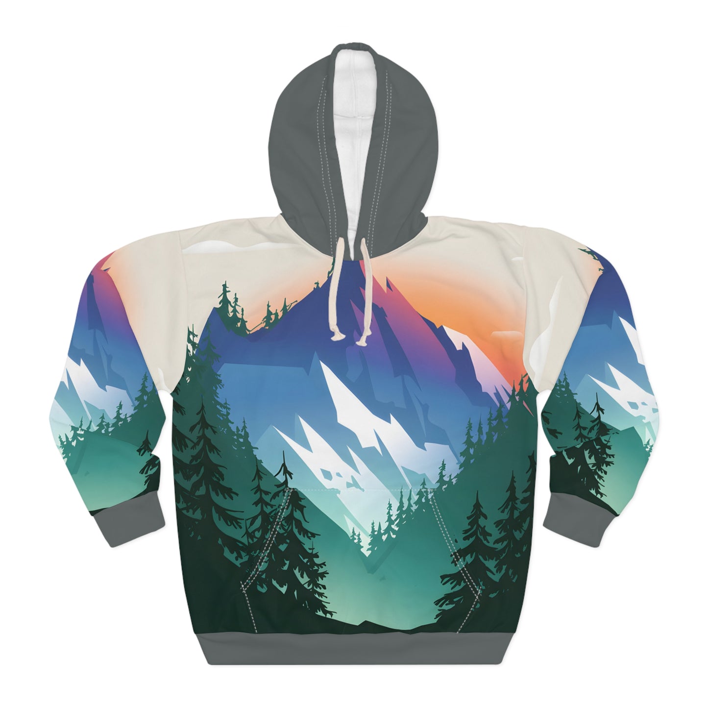 Drifting Summit All Over Print Pullover Hoodie for Outdoor Adventure Lovers