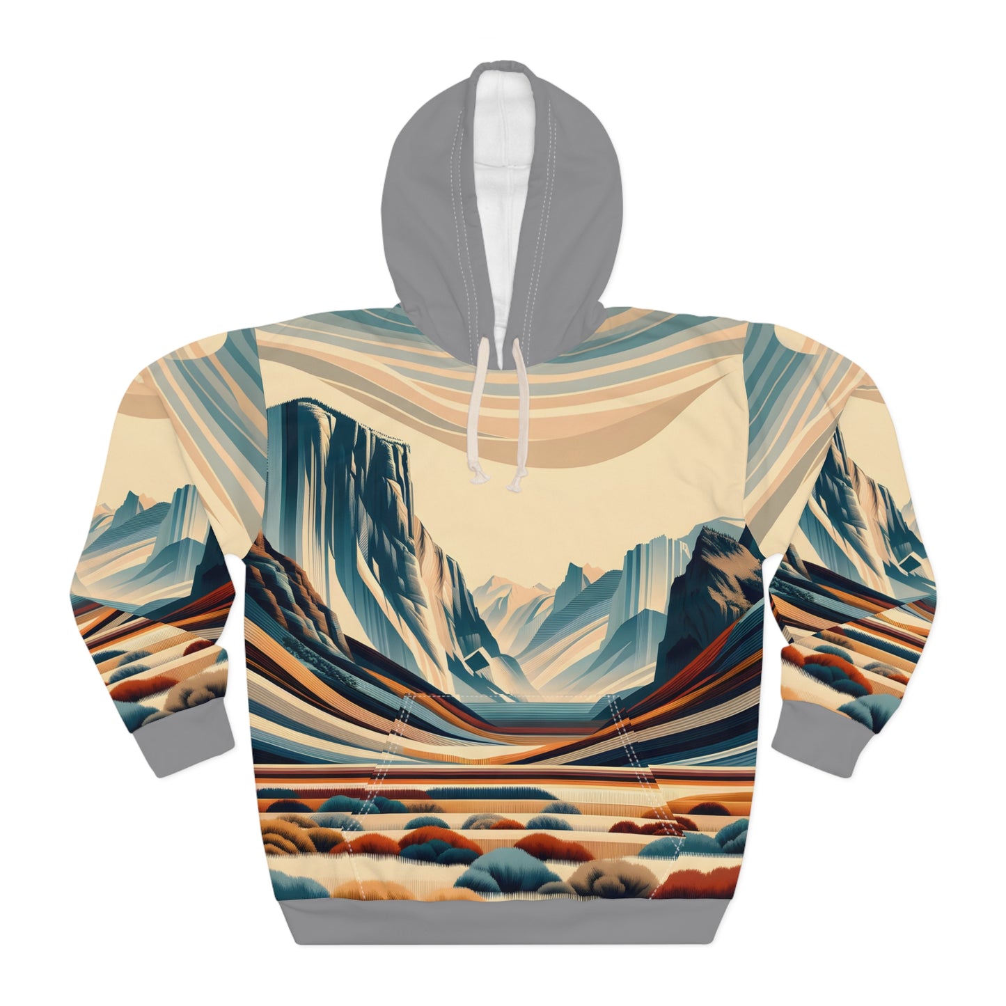 El Capitan Yosemite Hoodie – Retro All-Over Print Scenic Adventure Pullover
