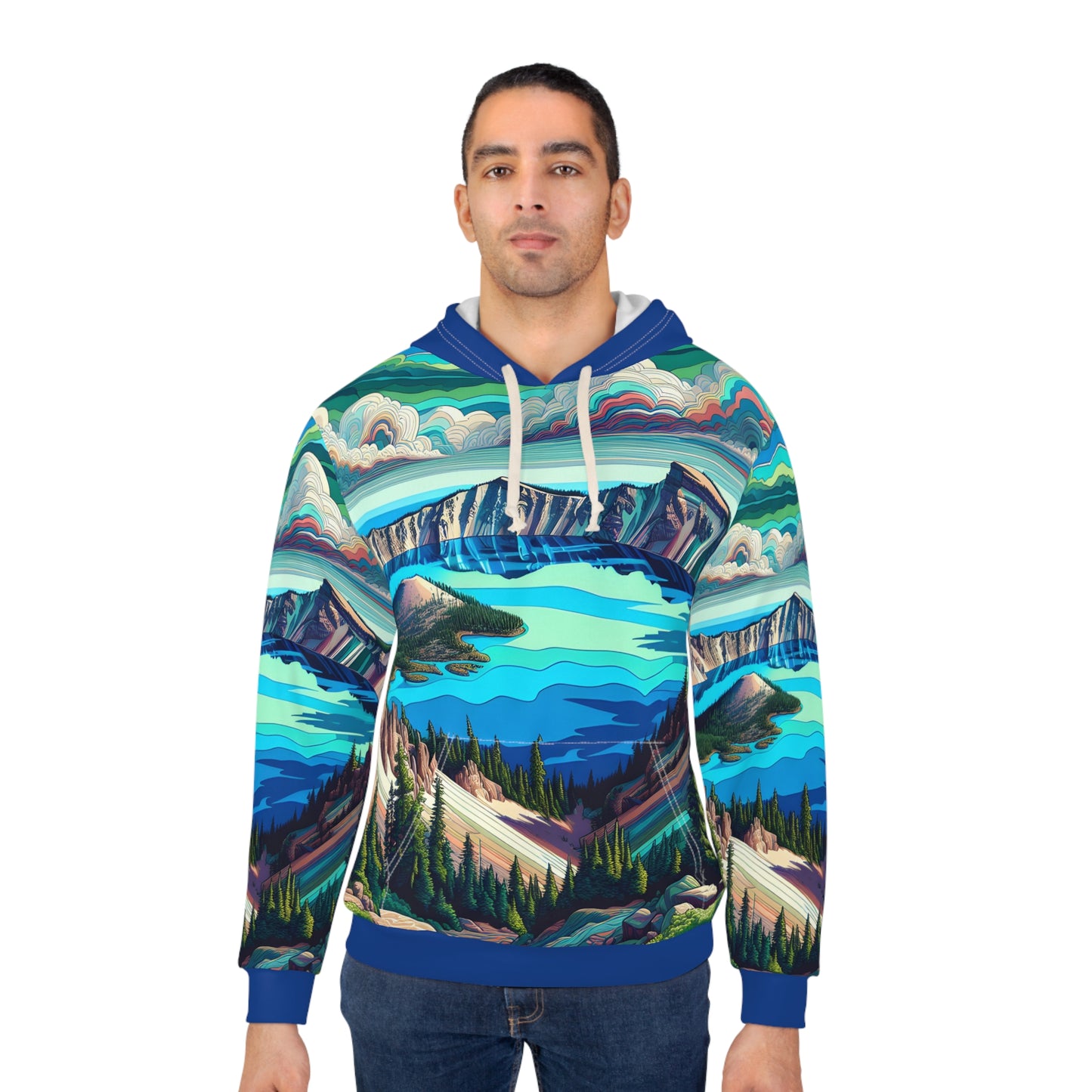 Crater Lake Hoodie Outdoor Apparel Stunning All Over Print National Park Wear