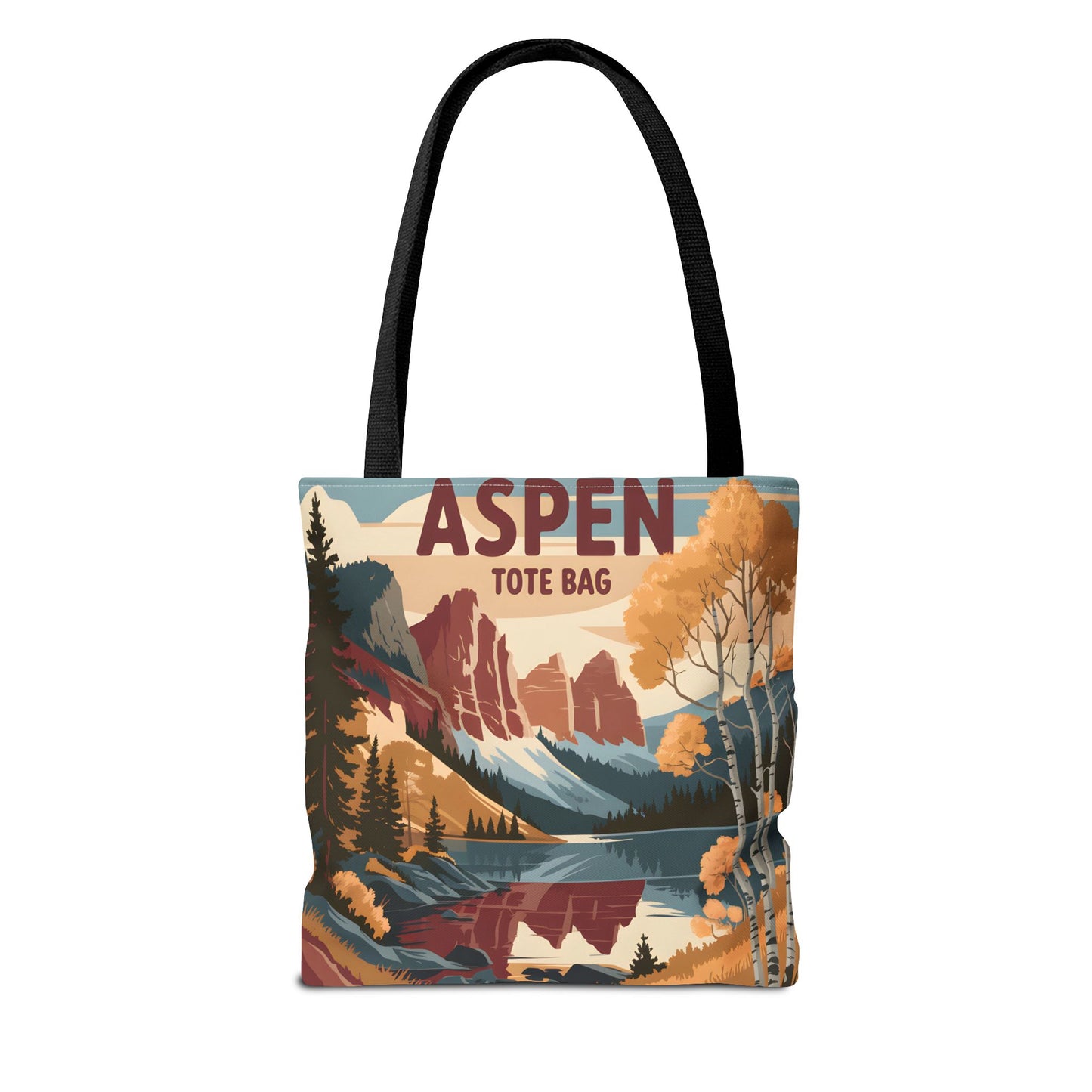 Aspen Landscape All Over Print Tote Bag Travel Shopping Eco Friendly Apparel