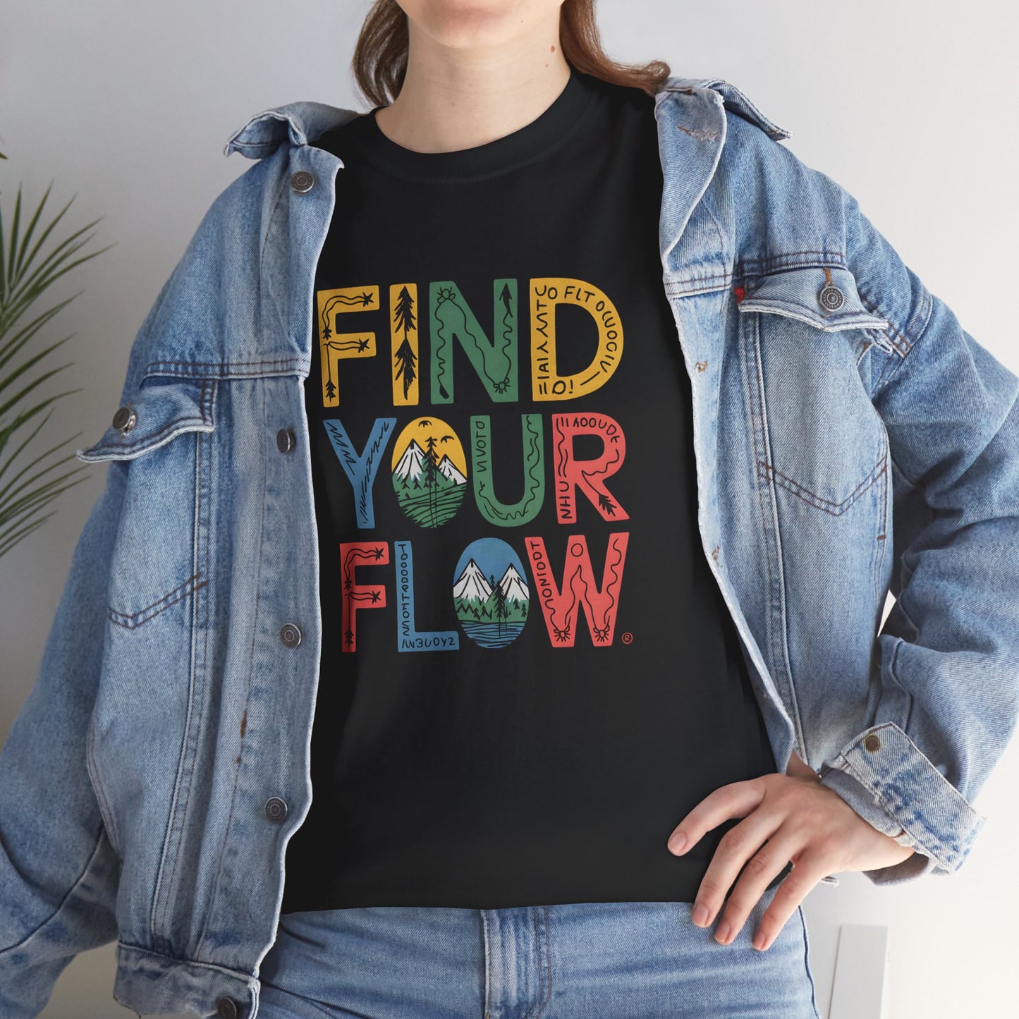Find Your Flow T-Shirt Unisex Graphic Tee Mindfulness Outdoor Adventure Vibes