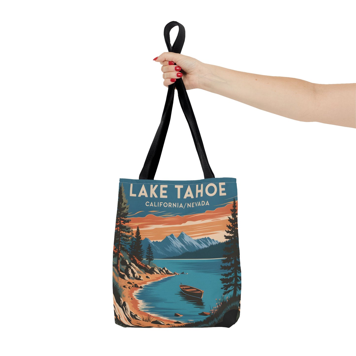 Lake Tahoe California Nevada All Over Print Tote Bag Outdoor Adventure Gift