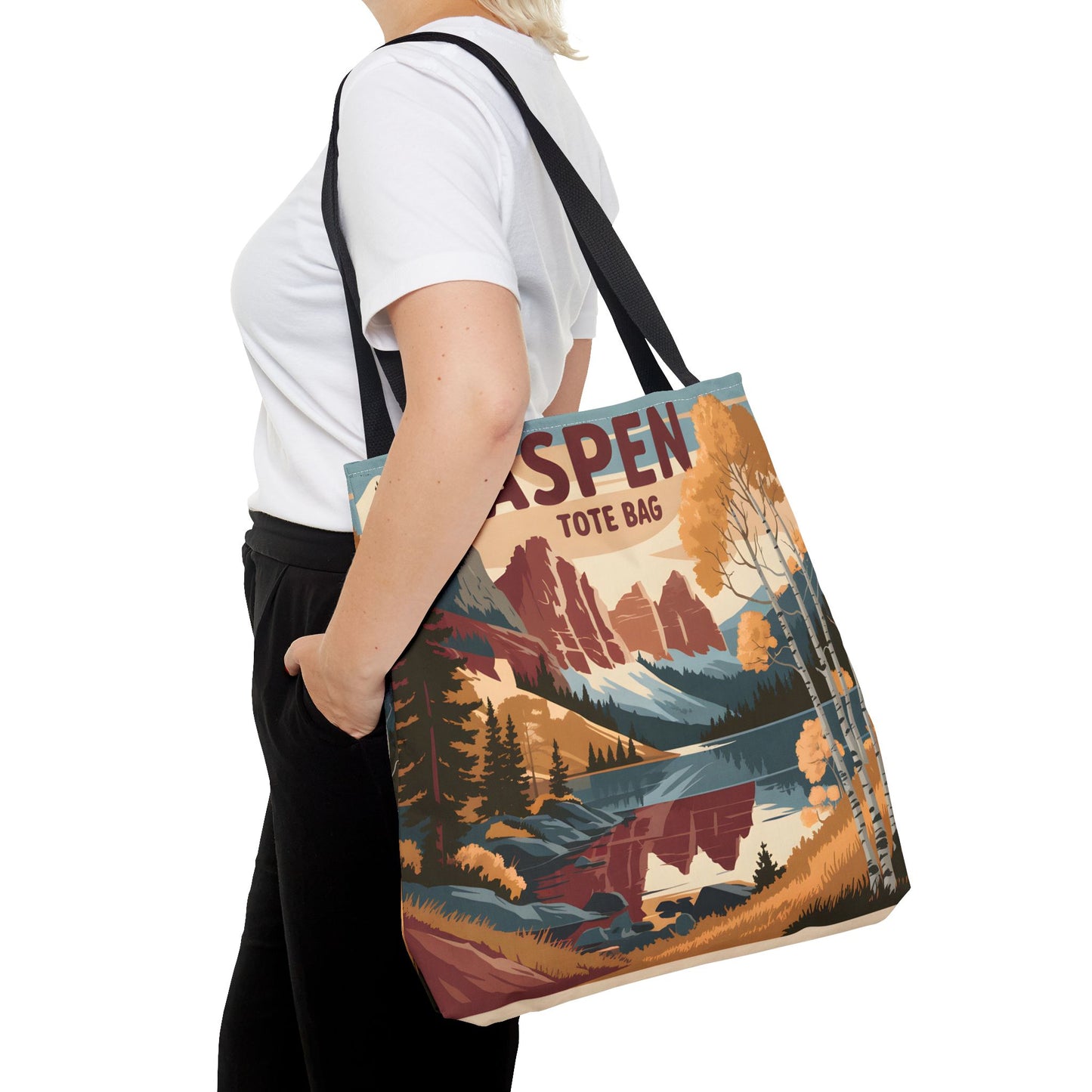Aspen Landscape All Over Print Tote Bag Travel Shopping Eco Friendly Apparel