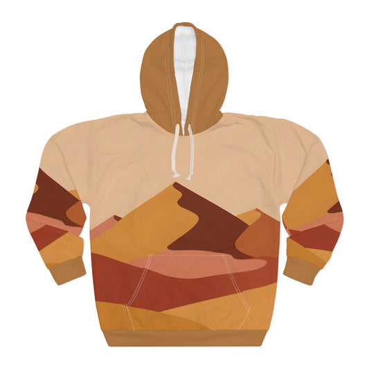 Desert Sky Hoodie All Over Print Sunset Landscape Pullover Outdoor Travel