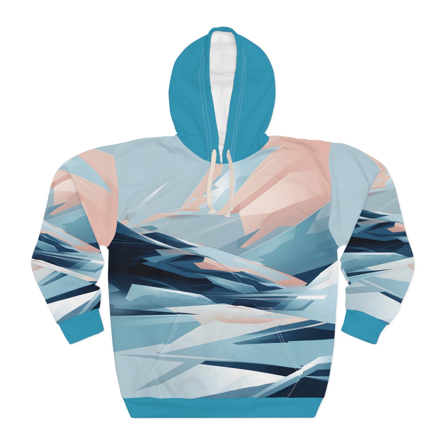 Painted Frost Hoodie All Over Print Winter Art Outdoor Adventure Pullover Gift
