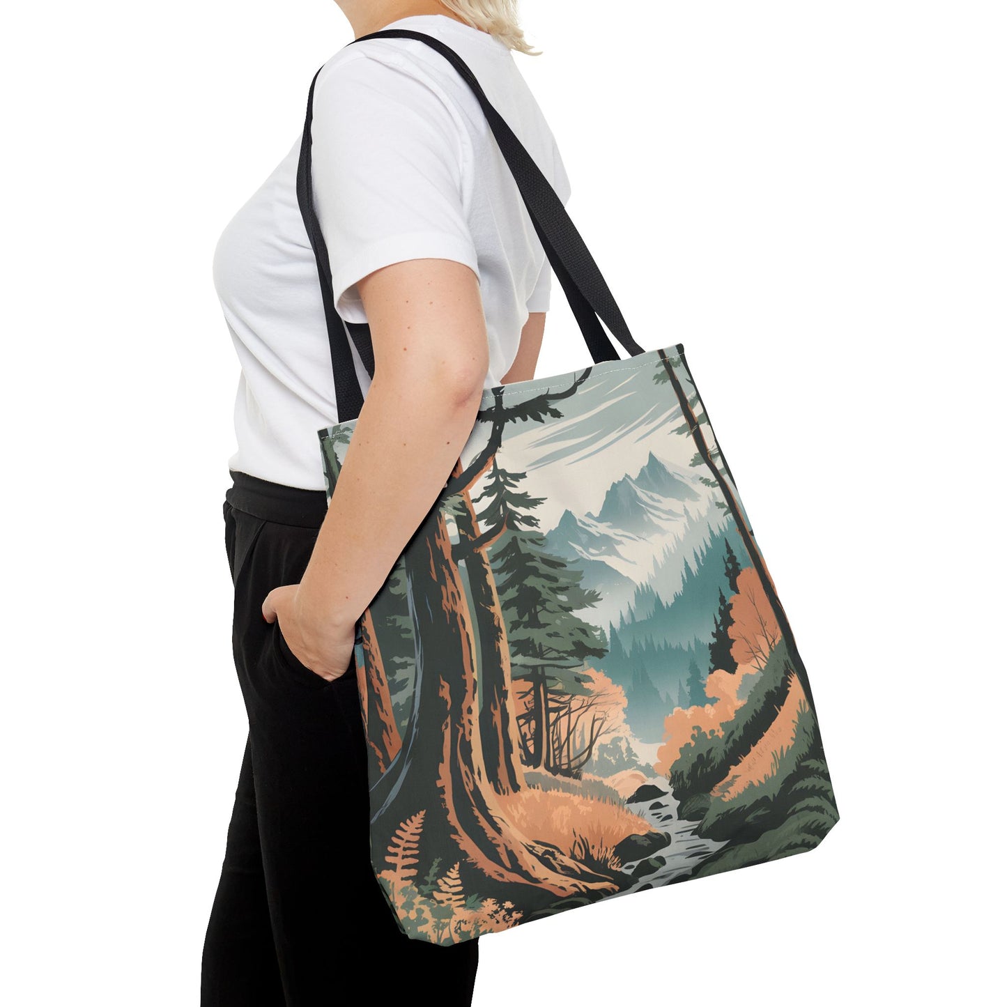 Olympic National Park All Over Print Tote Eco Friendly Nature Adventure Bag
