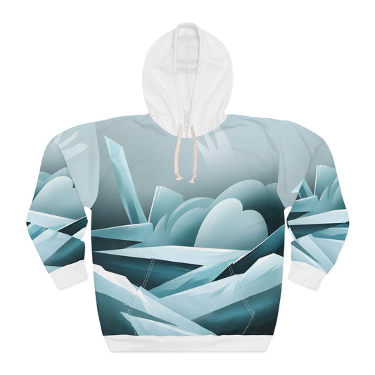 Frozen Mist All Over Print Pullover Hoodie Outdoor Apparel Travel Fashion Warm