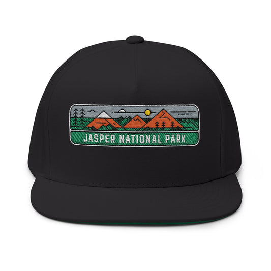 Jasper National Park Vintage Style Flat Bill Snapback Hat