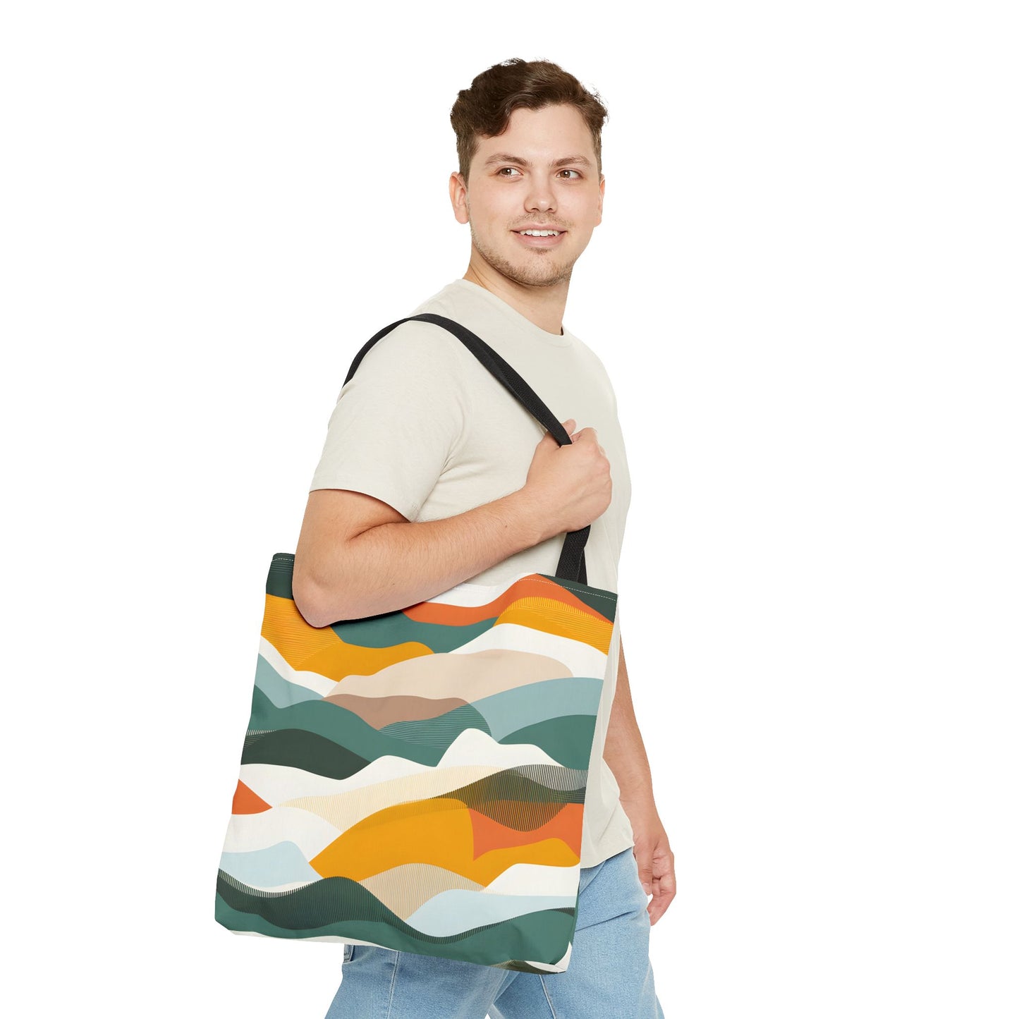 Sunset Geometry Tote Bag Stylish Handbag for Everyday Use - Tote Bag