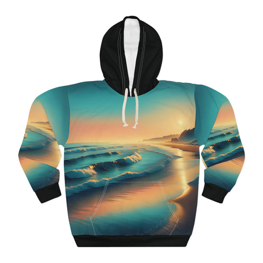 Seaside Oregon Hoodie All Over Print Coastal Travel Adventure Apparel Wear