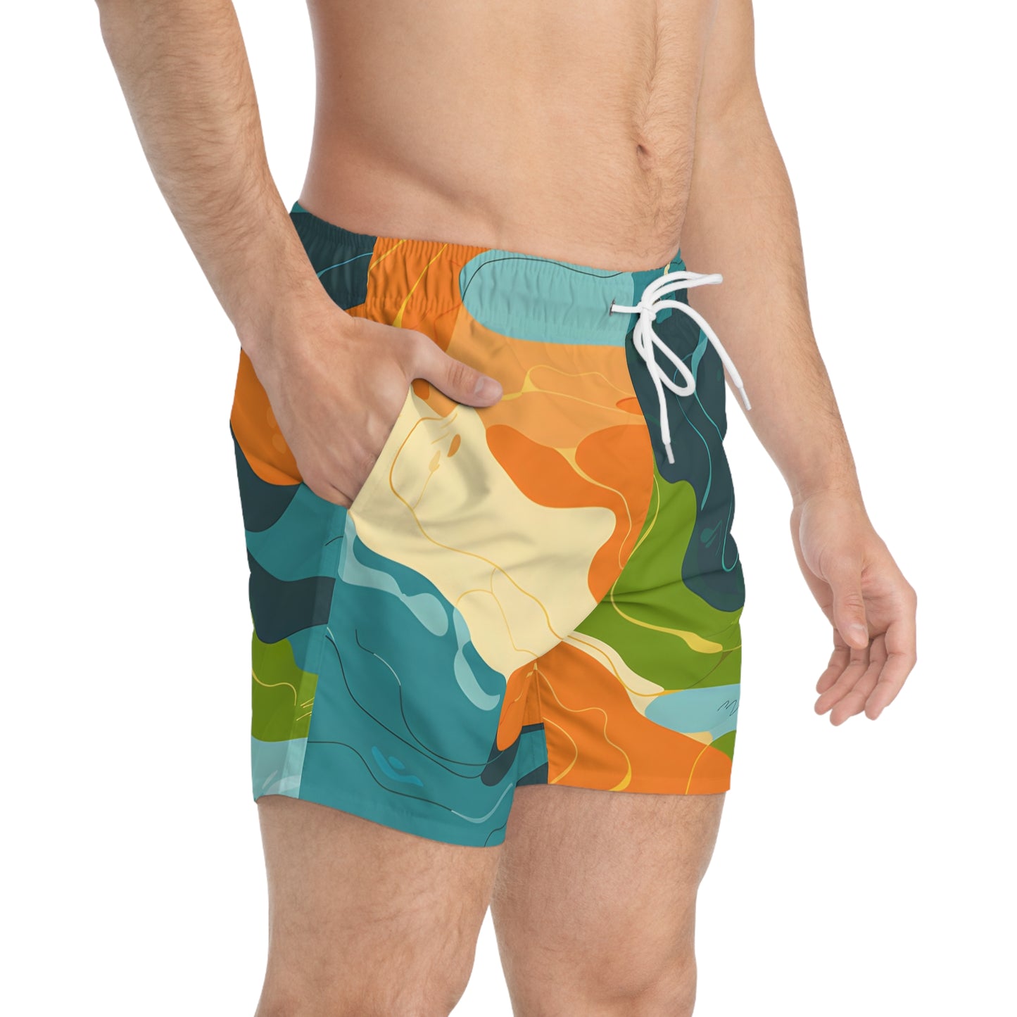 Crystal Bay Swim Trunks Men’s Colorful Shorts Quick Dry Summer Beachwear Surf