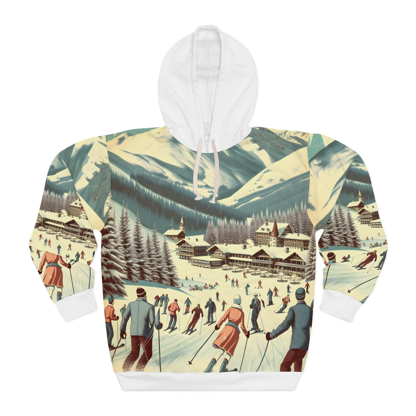 Steamboat Springs All Over Print Pullover Hoodie Ski Apparel Travel Outdoor Gear