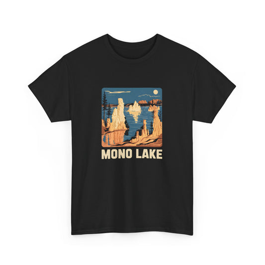 Mono Lake T-Shirt Vintage California Graphic Tee Nature Travel Poster Style