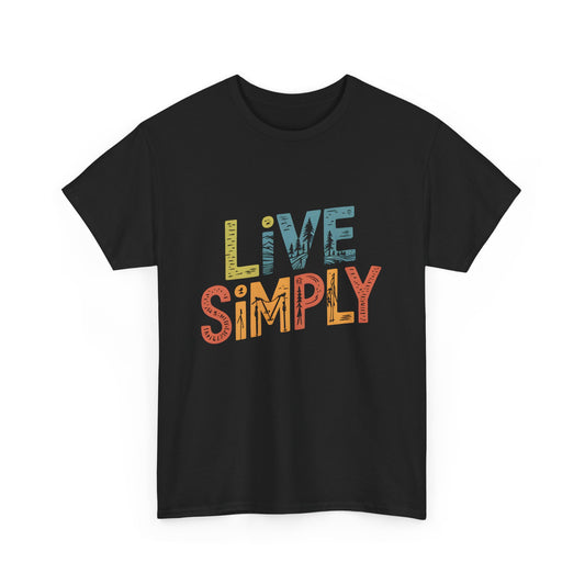 Live Simply Graphic Retro Camping Adventure T-Shirt Short Sleeve Unisex