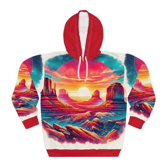 Canyonlands Inspired All Over Print Hoodie Art Scenic Outdoor Adventure Casual