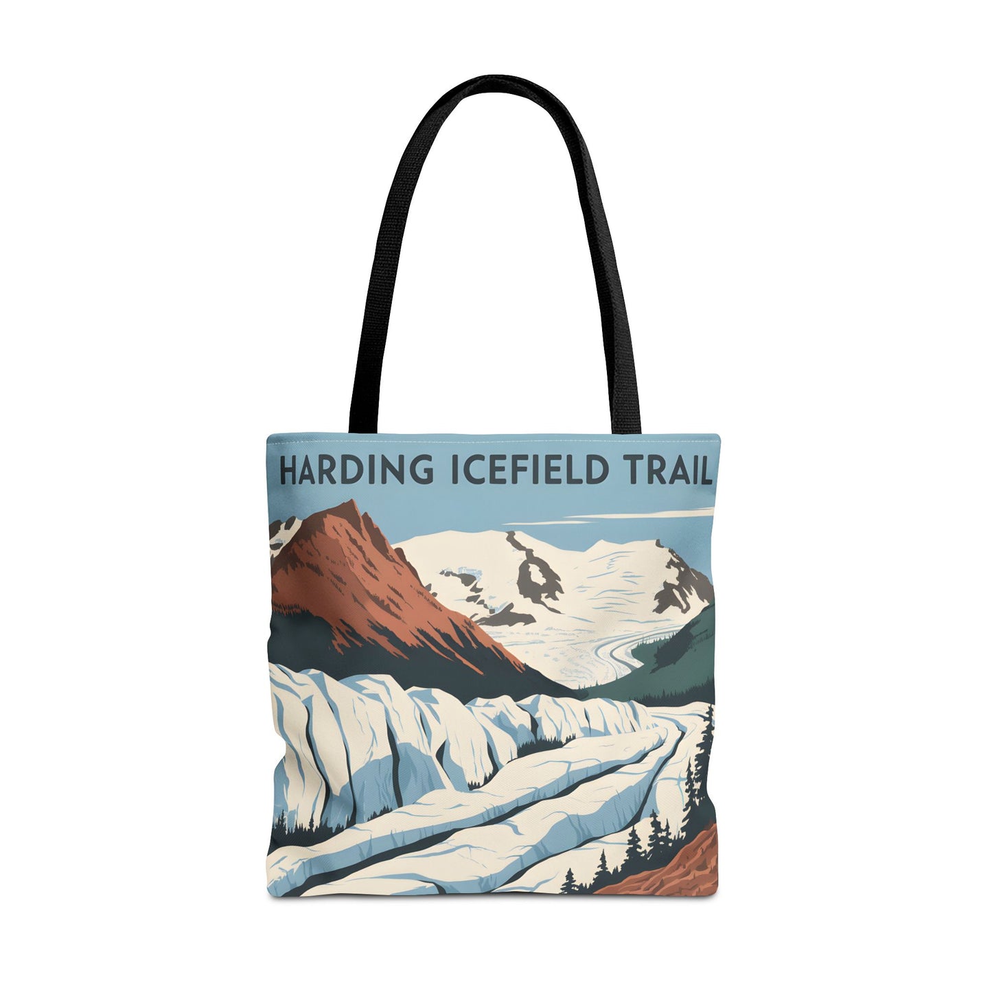 Harding Icefield Trail Tote Bag All Over Print Kenai National Park Hiking Gear