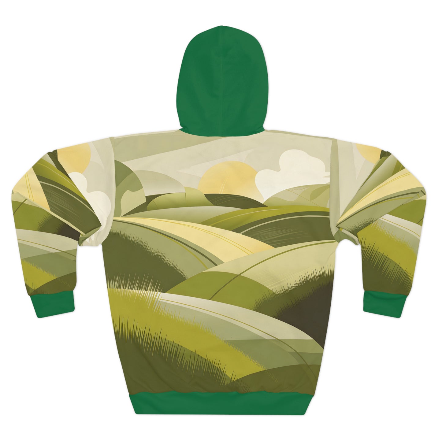 Rolling Hills Nature Design All Over Print Hoodie Outdoor Apparel Travel Wear