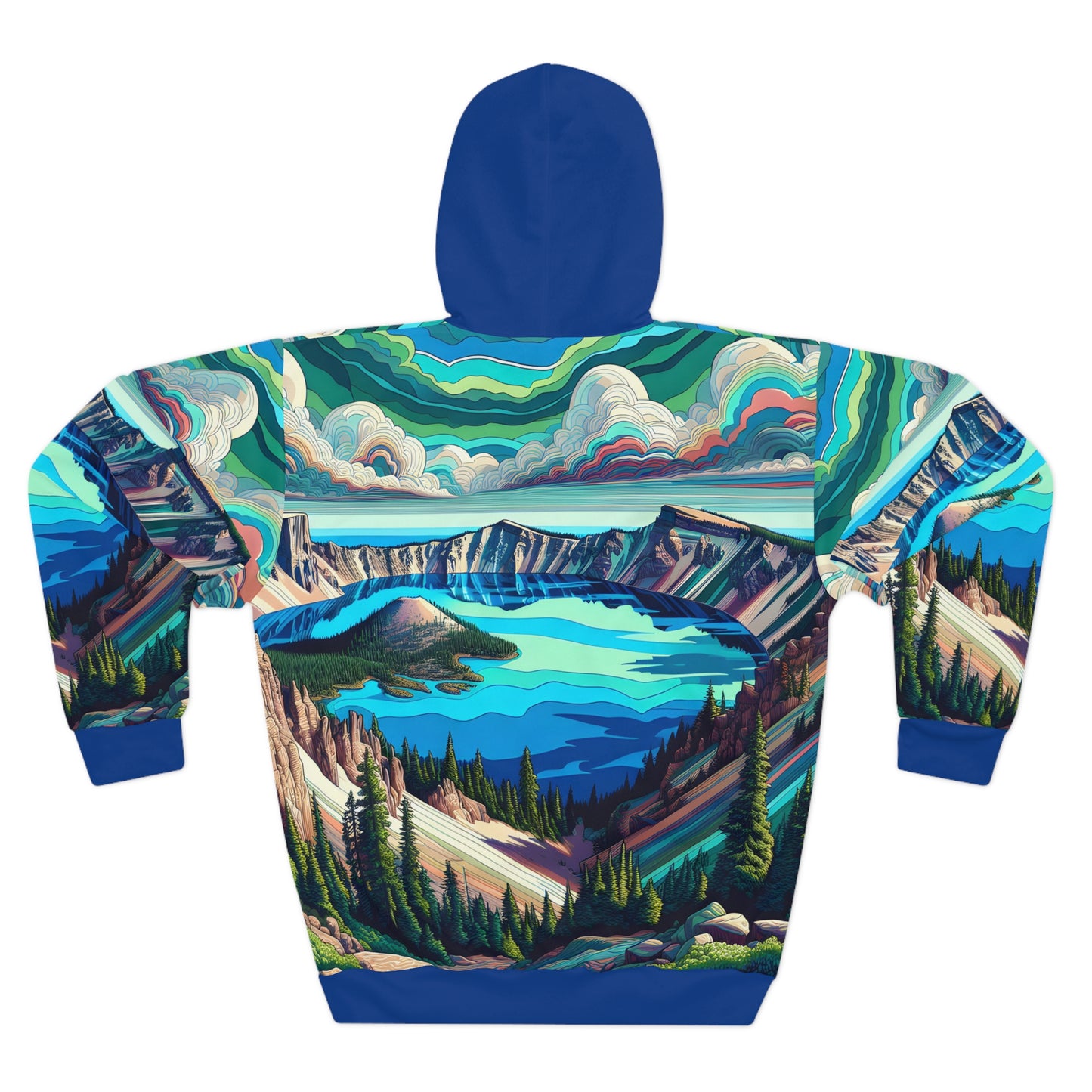 Crater Lake Hoodie Outdoor Apparel Stunning All Over Print National Park Wear