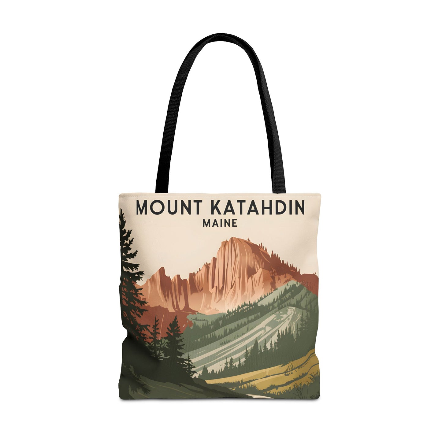 Mount Katahdin Maine All Over Print Tote Bag Hiking Nature Scene Lover Apparel