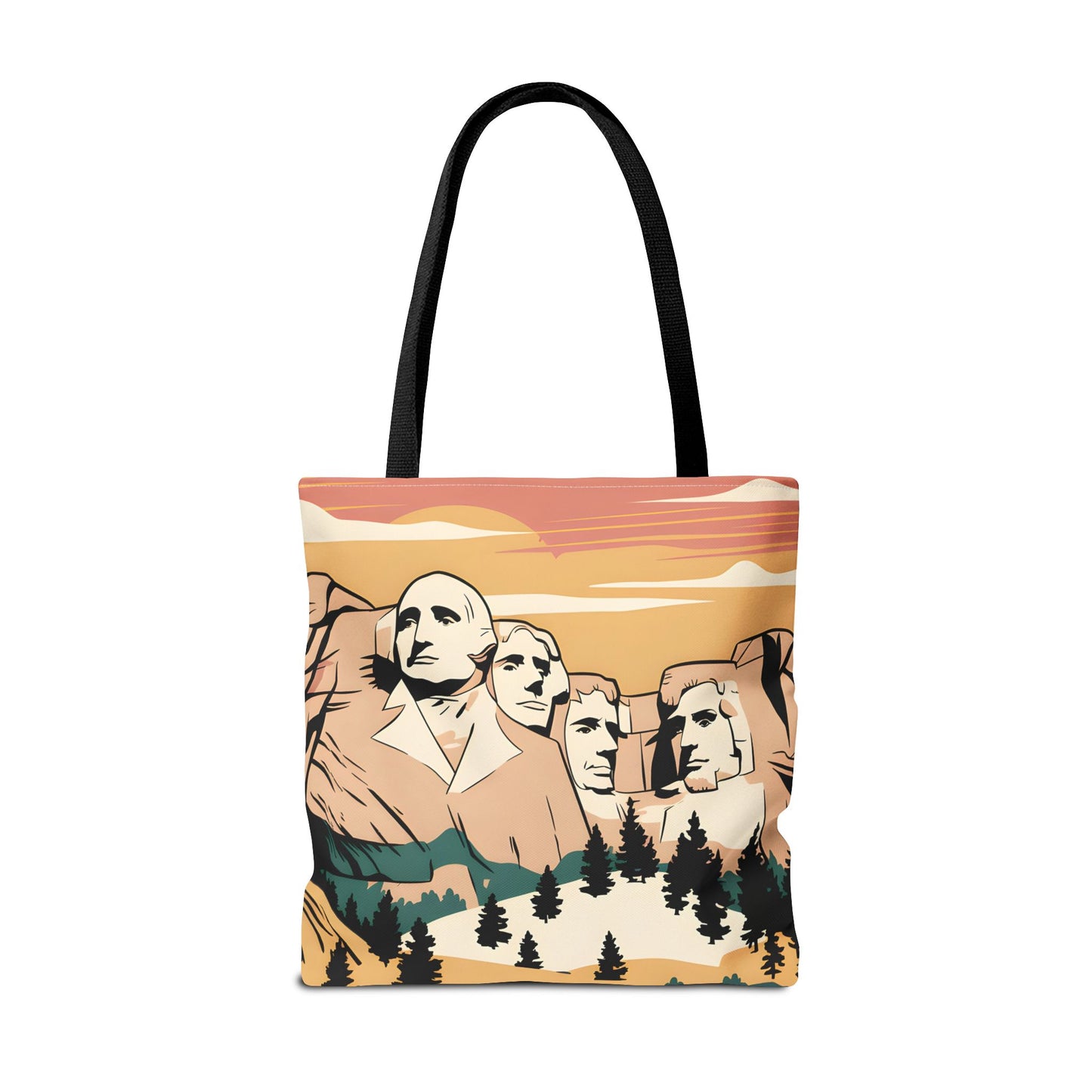 Mount Rushmore Tote Bag, National Parks Shoulder Bag, Patriotic USA Print,