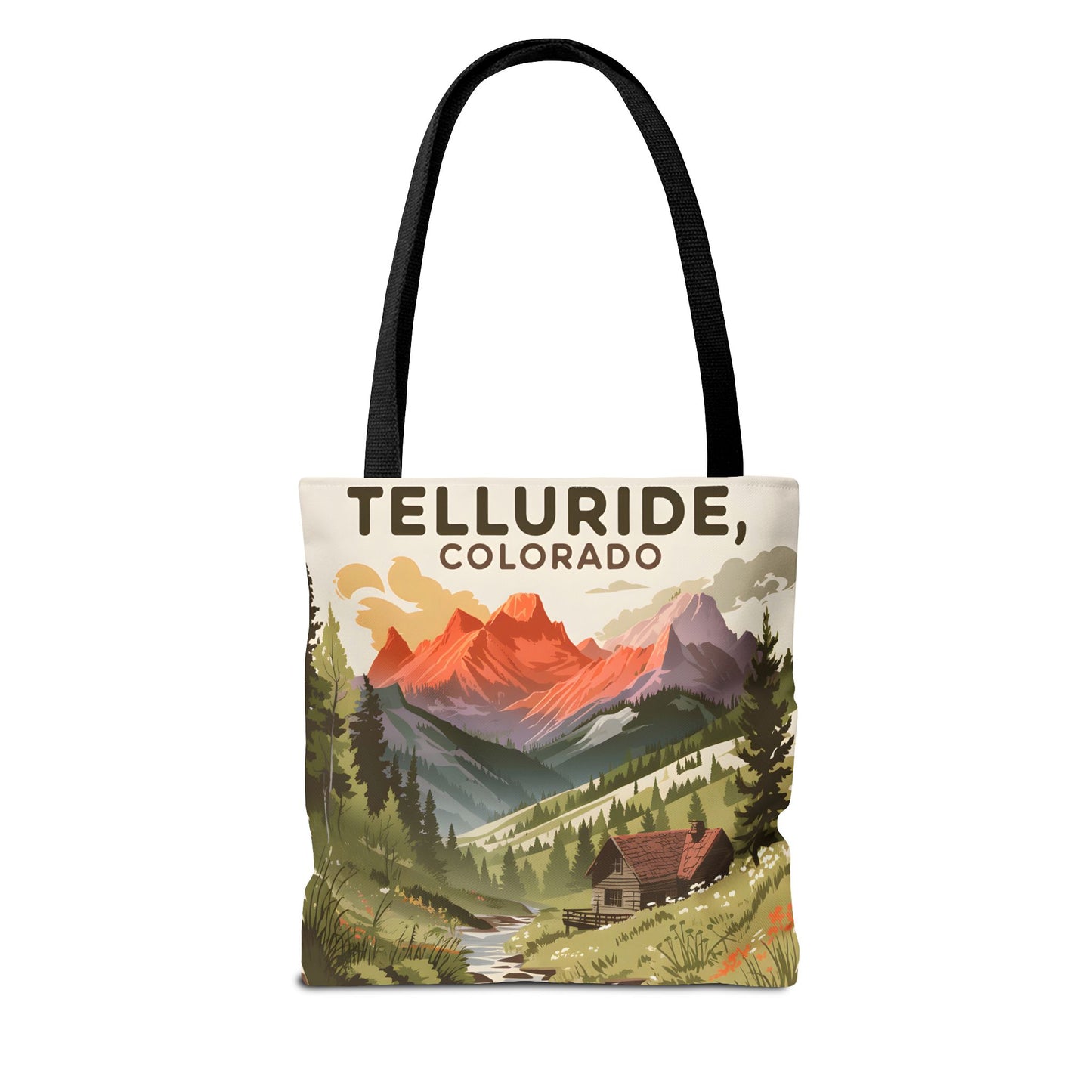 Telluride Colorado Tote Bag All Over Print Mountain Art Landscape Eco Friendly