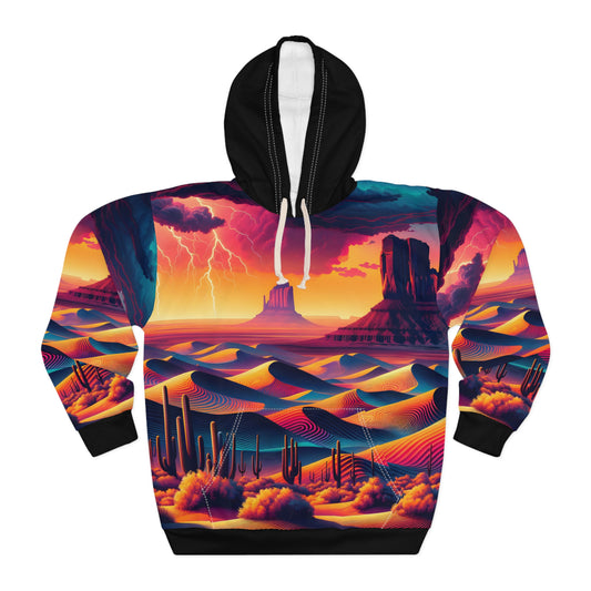 Vibrant Southwest Desert All-Over Print Hoodie with Abstract Patterns