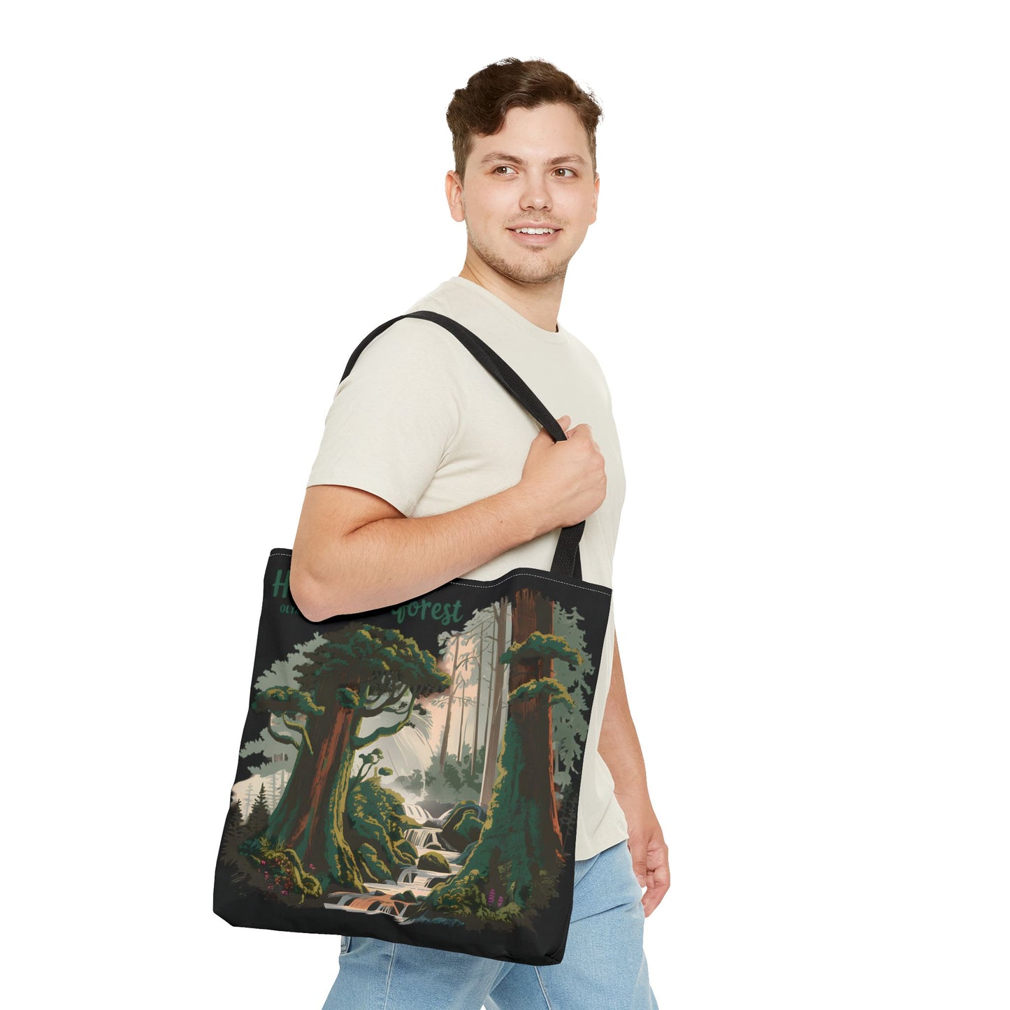 Hoh Rainforest Trail Tote Bag All Over Print Olympic National Park Nature Gift