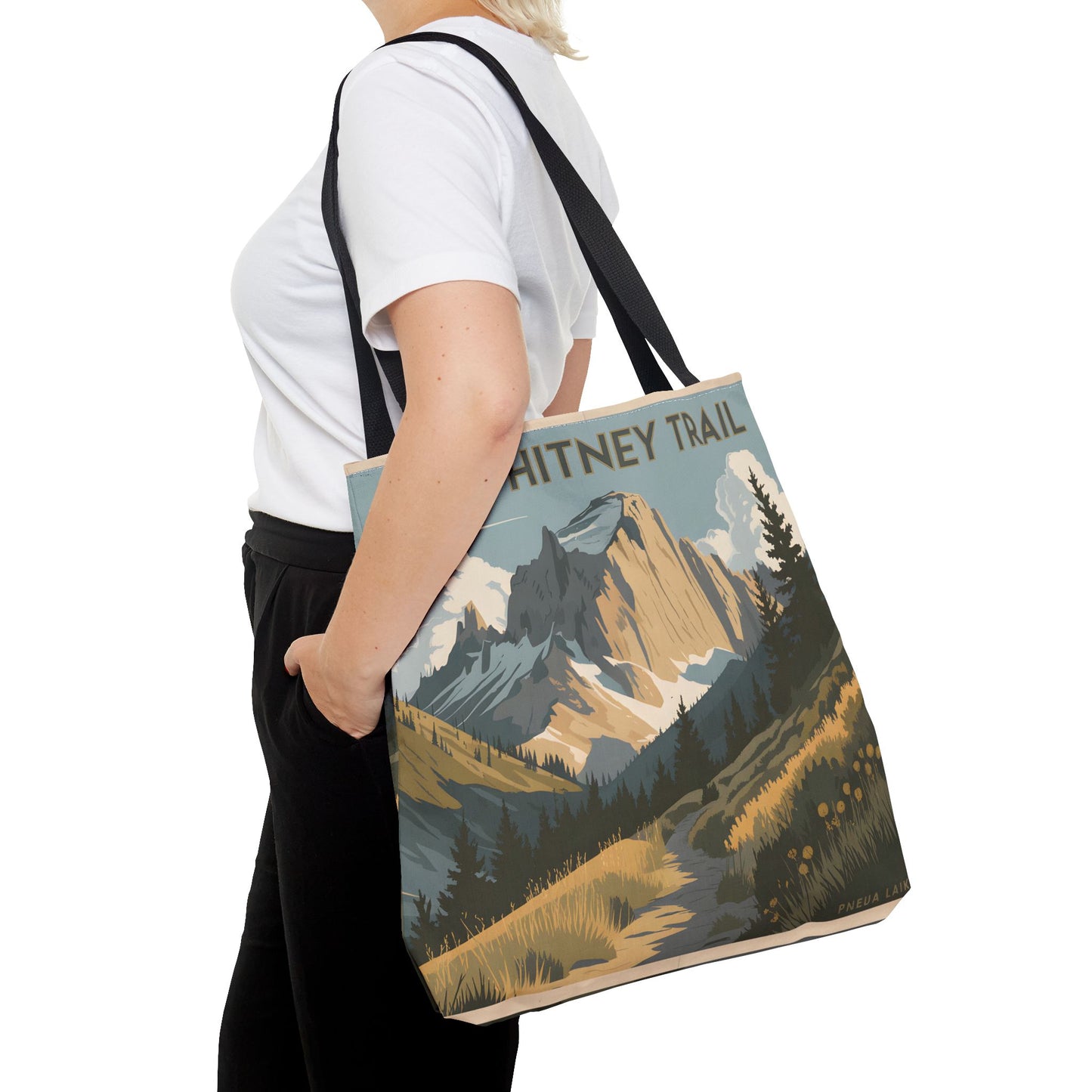 Mt Whitney Tote Bag All Over Print Hiking Trail Nature Gift Mountain Art