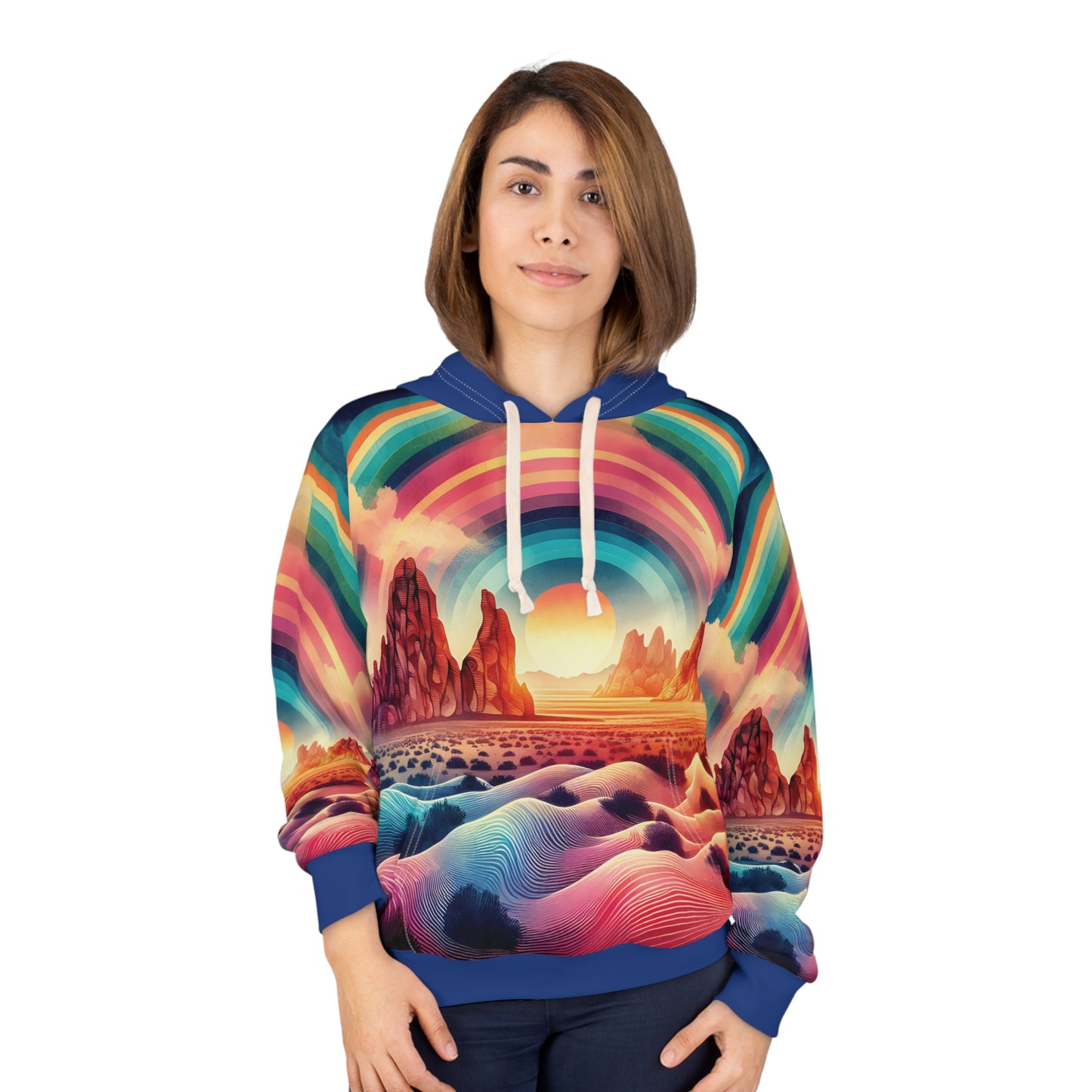 Mojave Desert All Over Print Hoodie Adventure Travel Outdoor Apparel Art Design