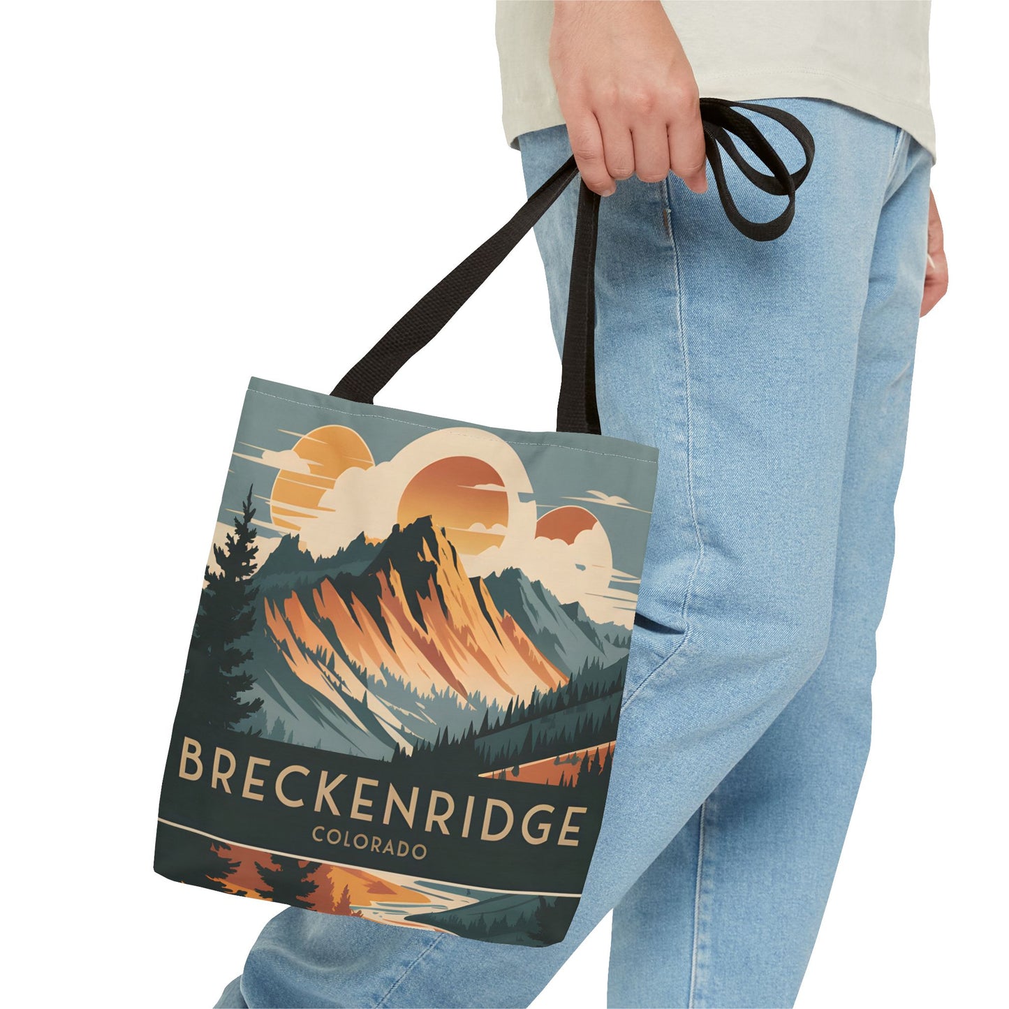 Breckenridge Colorado All Over Print Tote Bag Mountain Landscape Design Art