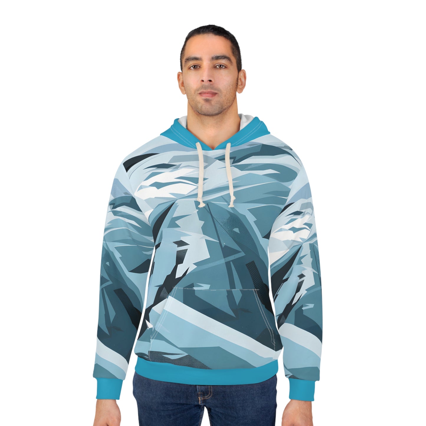 Frozen Tundra Hoodie All Over Print Winter Landscape Pullover Outdoor Travel