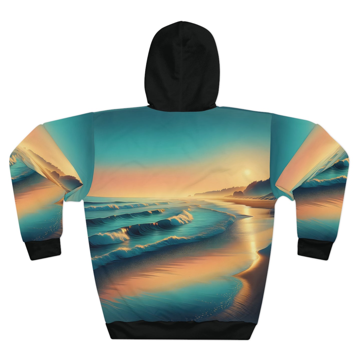 Seaside Oregon Hoodie All Over Print Coastal Travel Adventure Apparel Wear