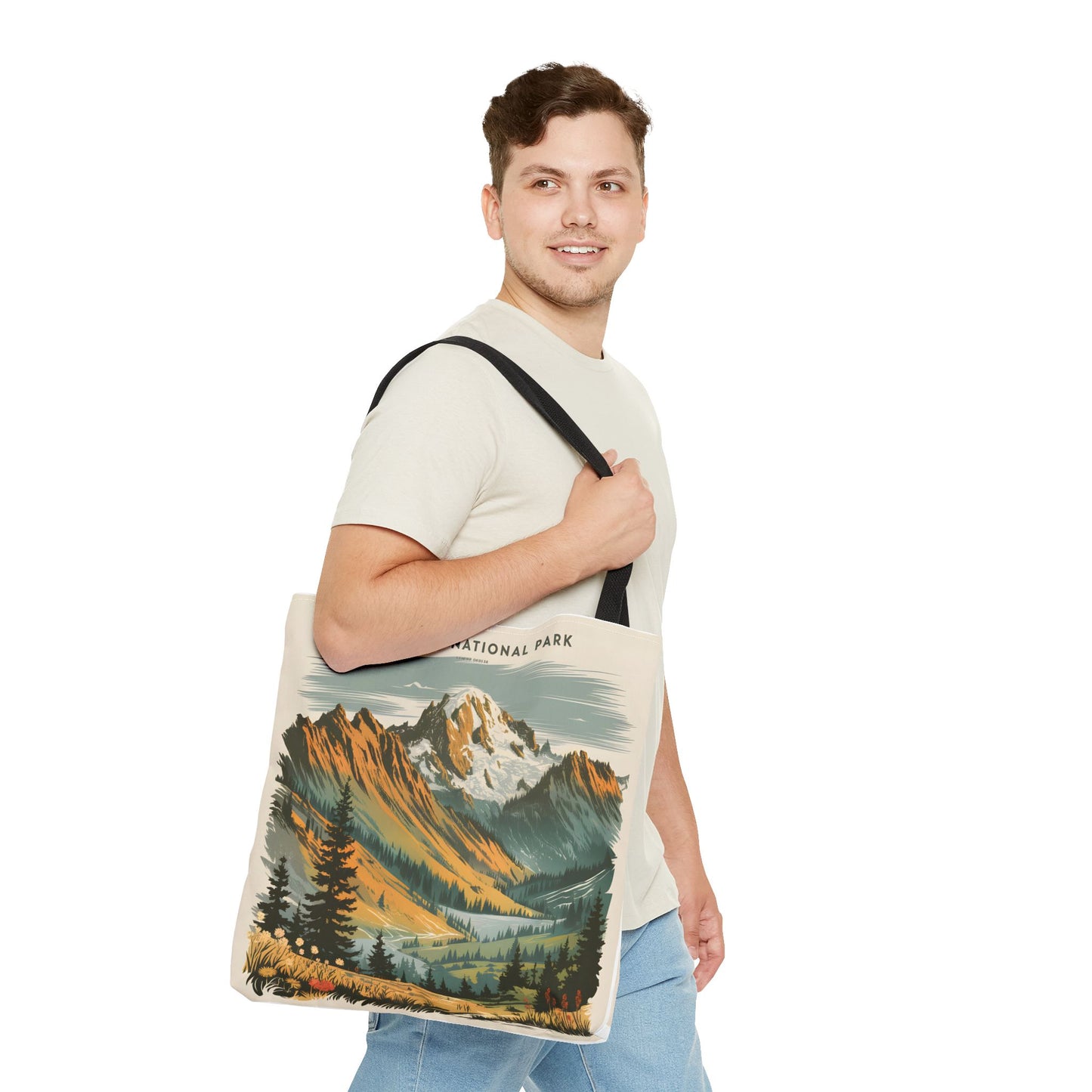 Olympic National Park Tote Bag Nature Scene All Over Print Eco Friendly Apparel