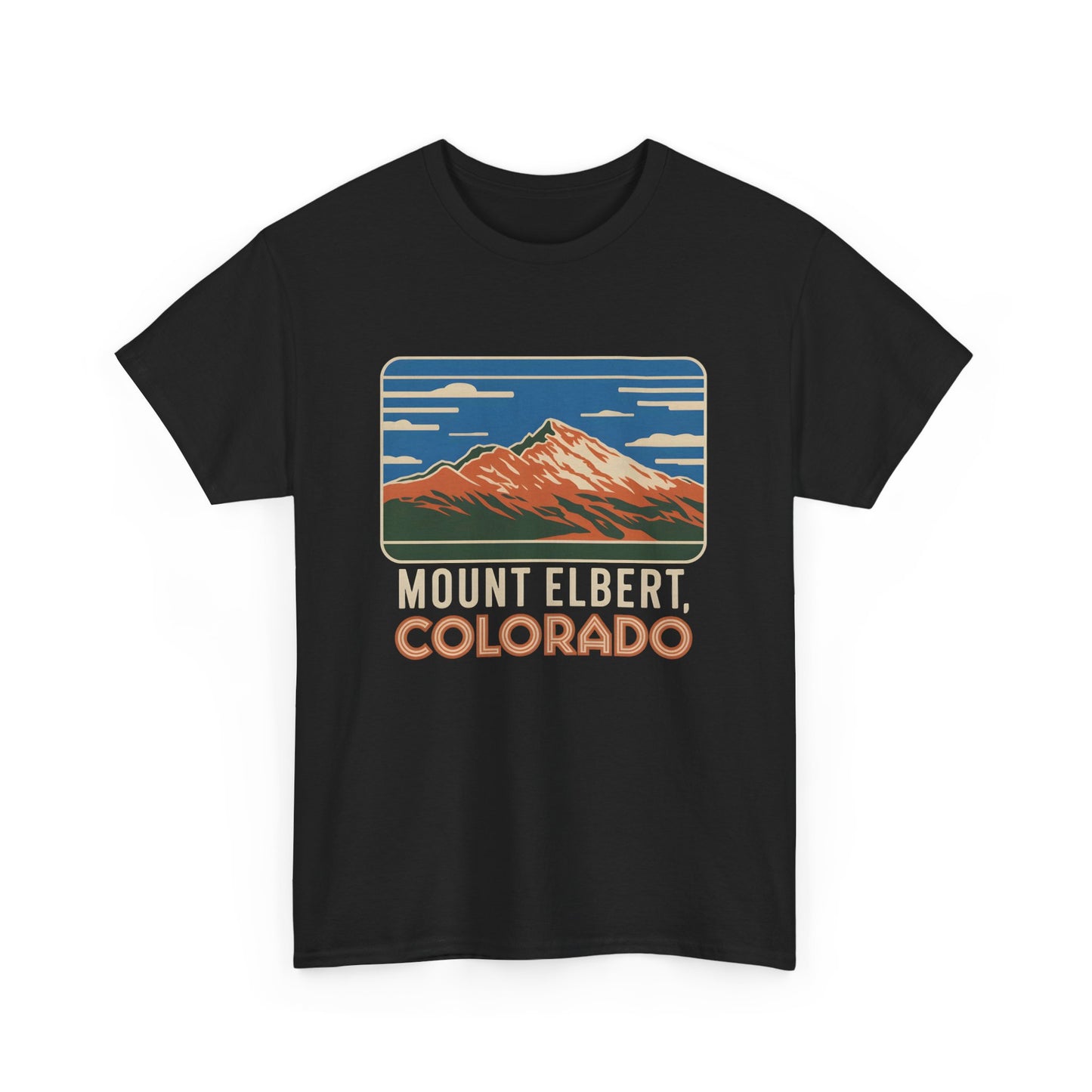 Mount Elbert Colorado T-Shirt Graphic Tee Hiking Nature Mountain Scenic Outdoors