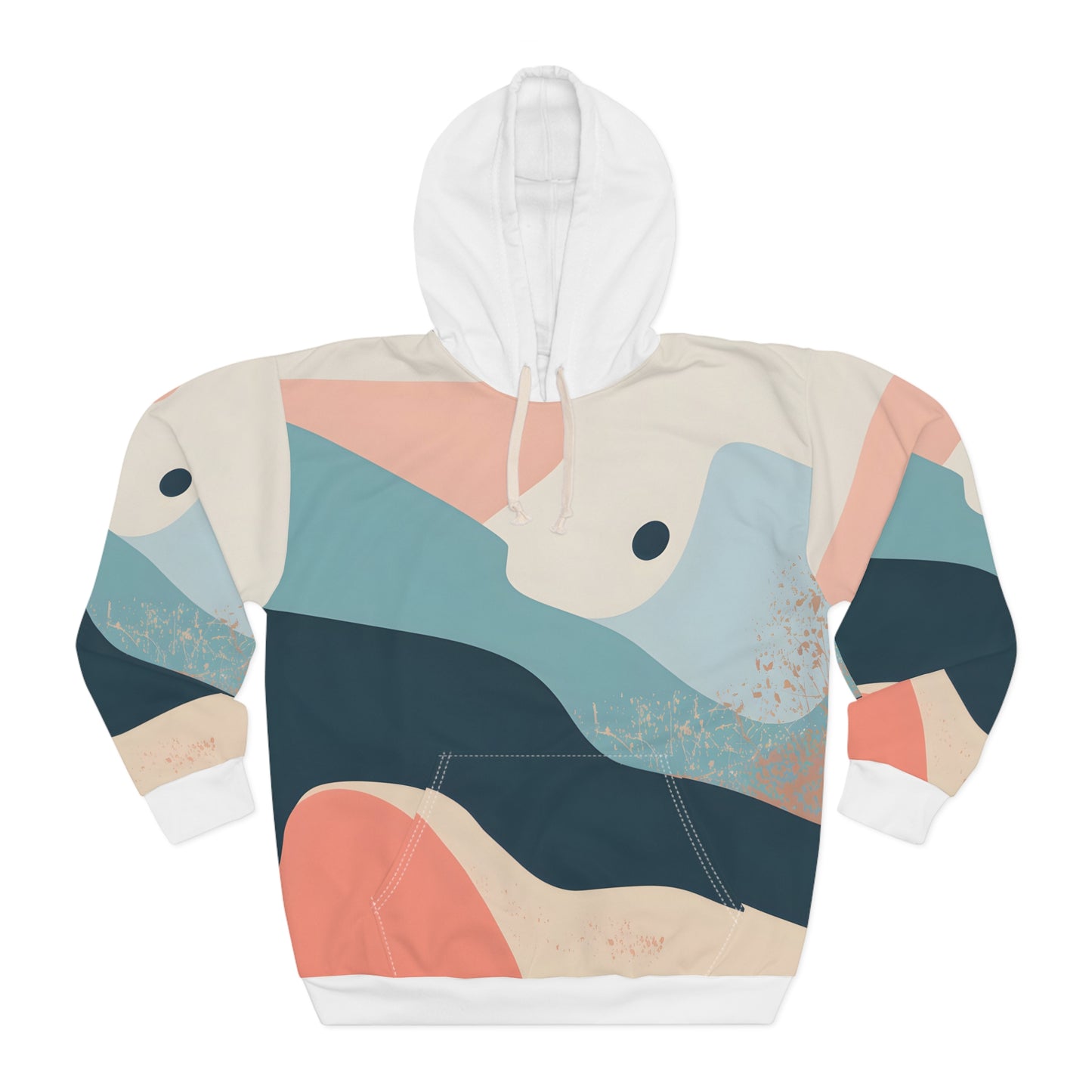Silent Pulse All Over Print Pullover Hoodie Inspired Outdoor Travel Apparel