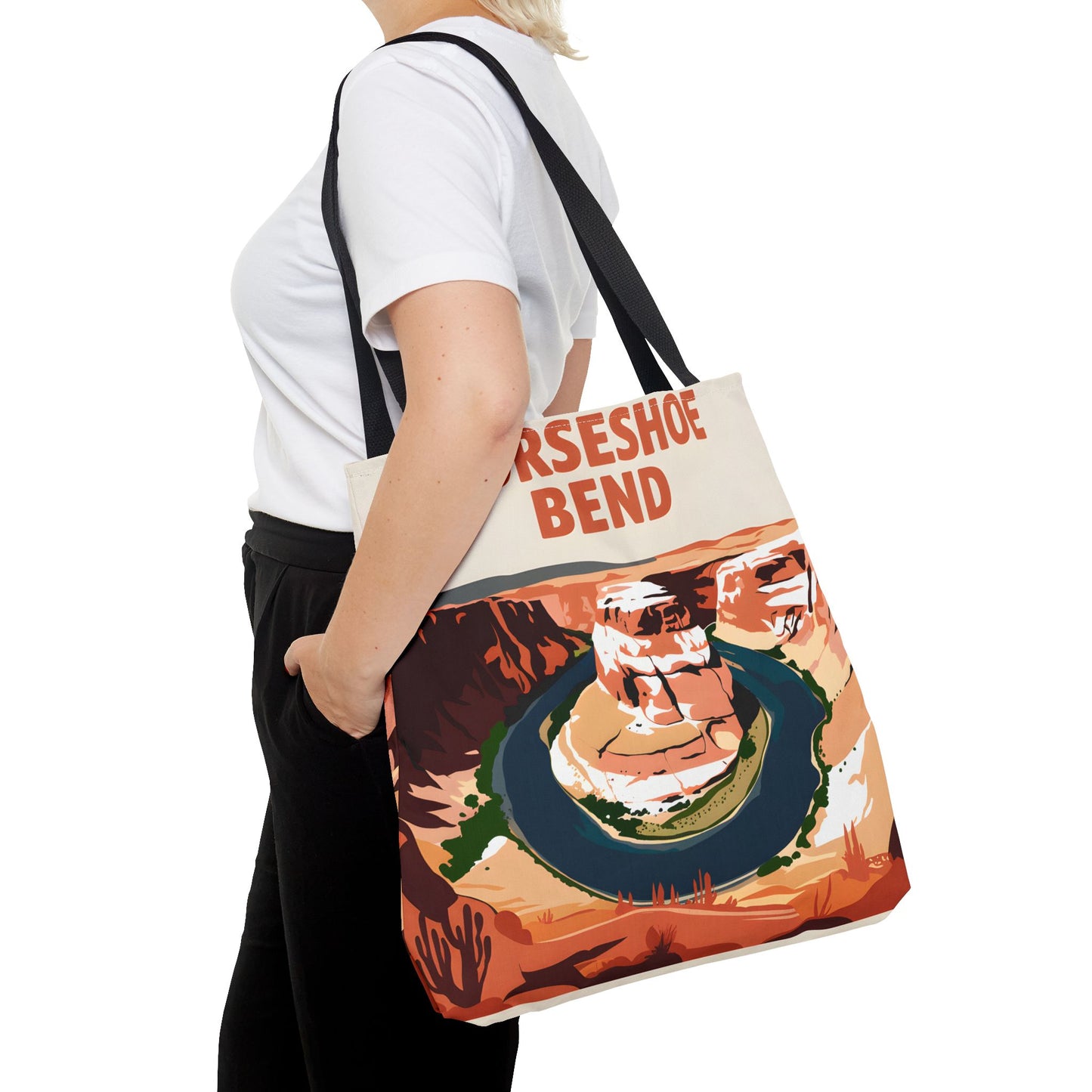 Horseshoe Bend All Over Print Tote Bag Nature Inspired Gift Shopping Apparel
