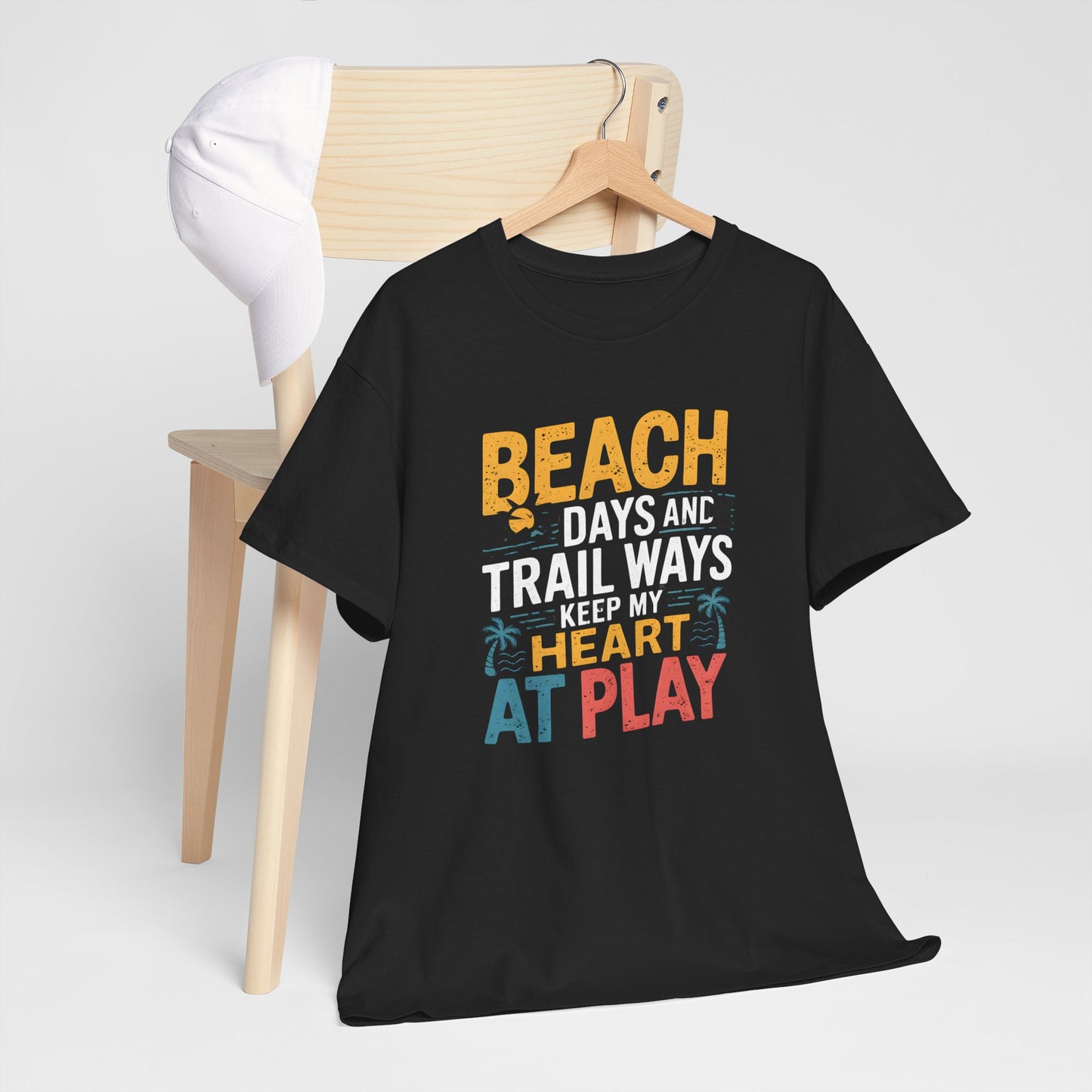 Beach Days Trail Ways T-Shirt Graphic Tee Outdoors Hiking Nature Adventure Quote