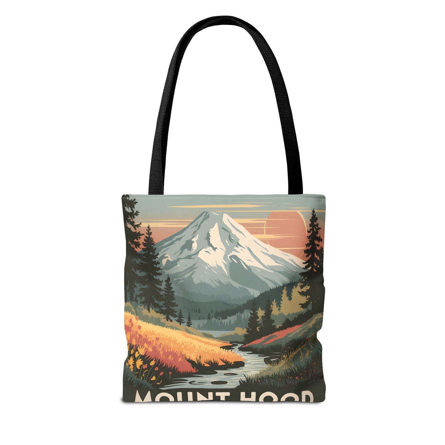 Mount Hood All Over Print Tote Bag Scenic Mountain Landscape Nature Lover Gift