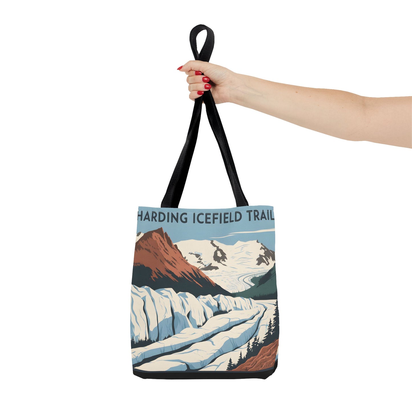 Harding Icefield Trail Tote Bag All Over Print Kenai National Park Hiking Gear