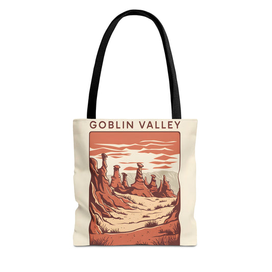 Goblin Valley All Over Print Tote Bag Unique Desert Landscape Design Apparel