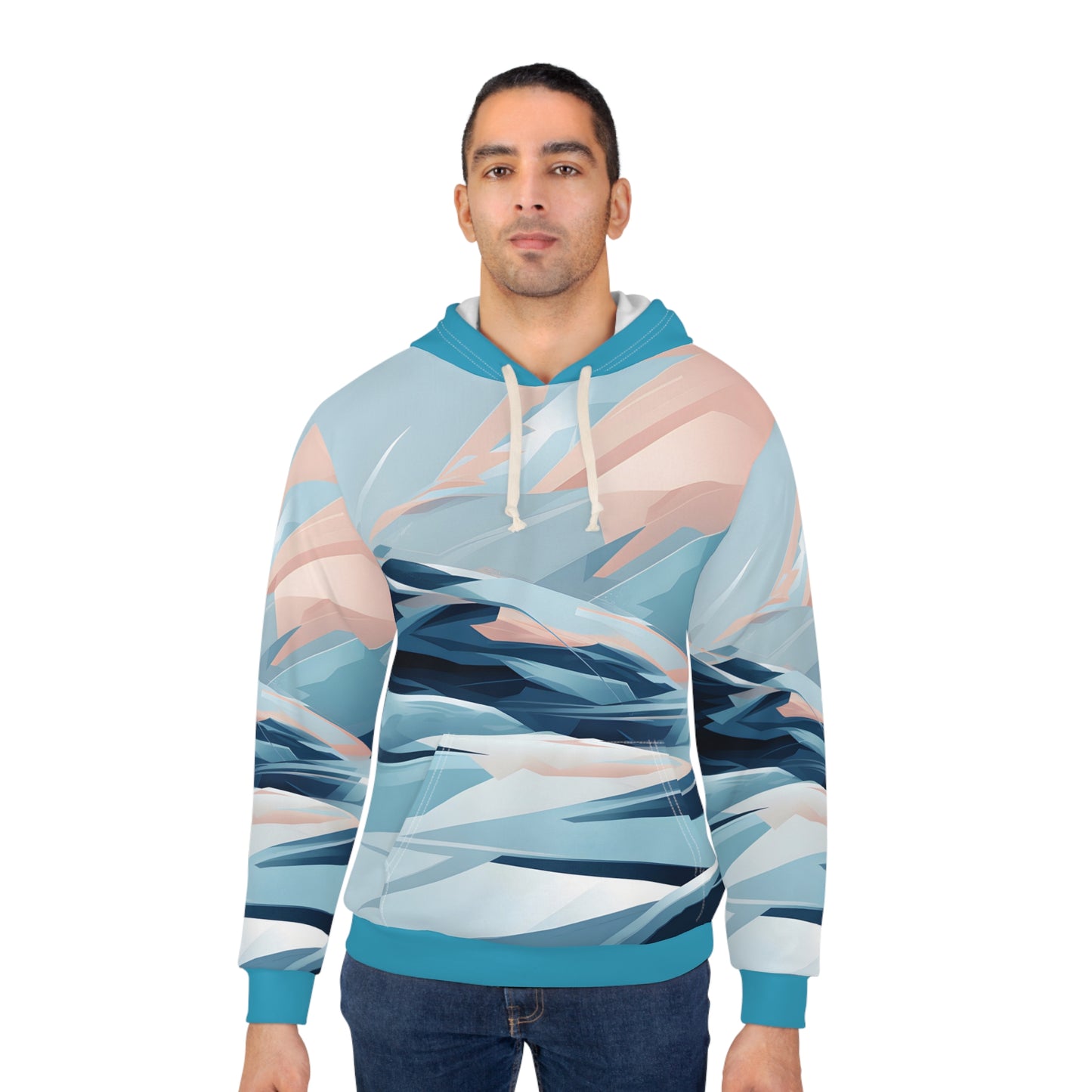 Painted Frost Hoodie All Over Print Winter Art Outdoor Adventure Pullover Gift