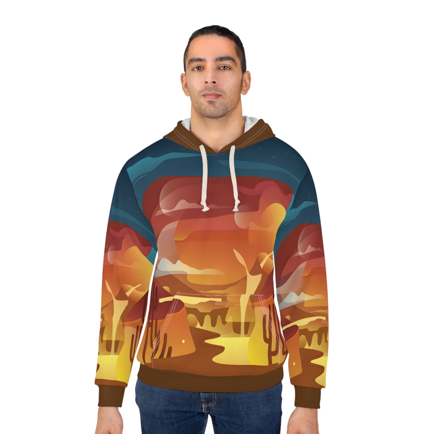 Firelight Twilight All-Over Print Pullover Hoodie Outdoor Adventure Apparel