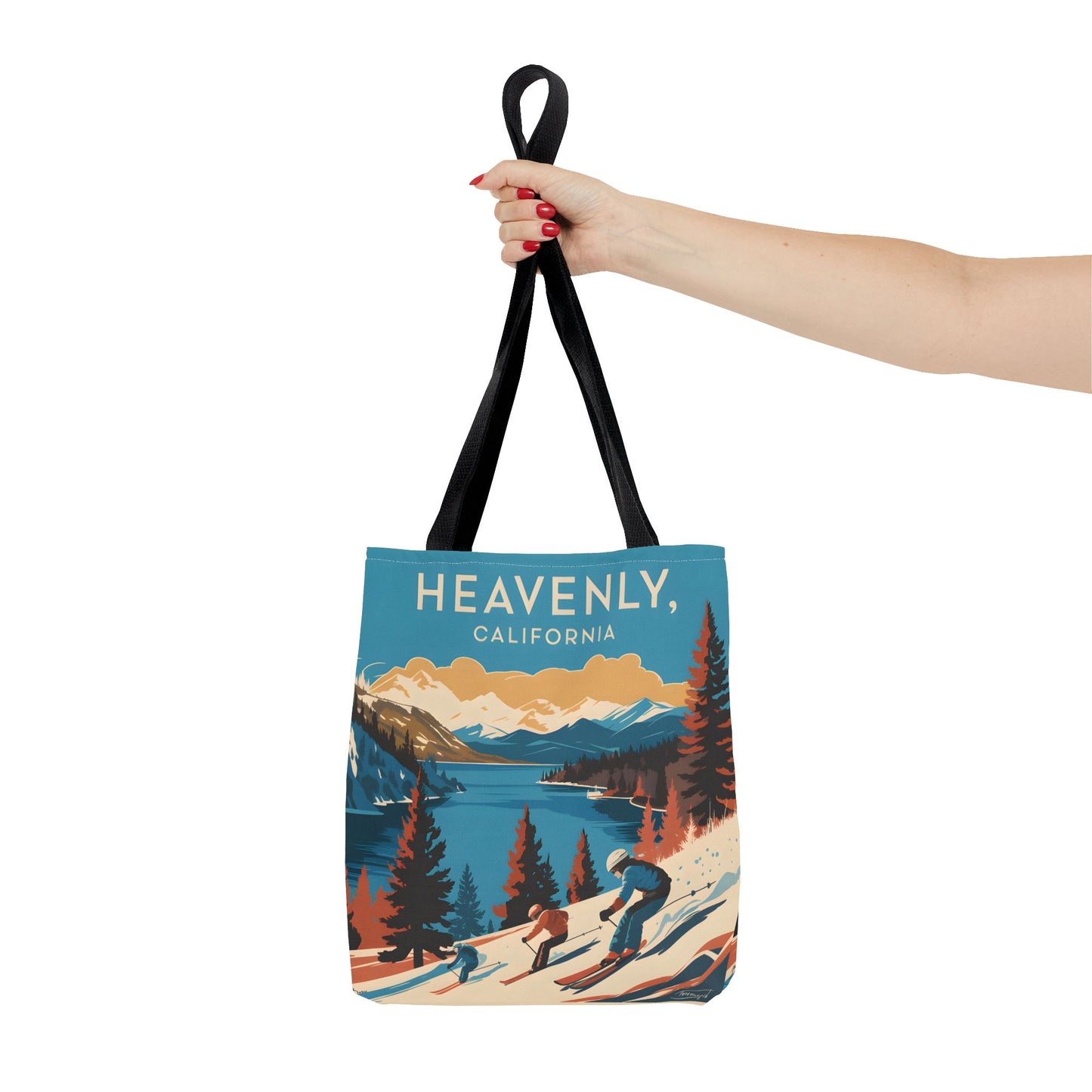 Heavenly Tote Bag All Over Print California Ski Resort Lake Mountain Travel