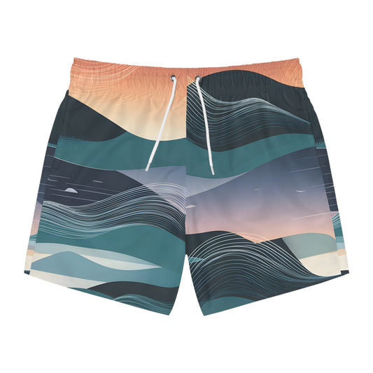 Sea Dusk Men's Swim Trunks Quick Dry Beachwear Summer Vacation Surf Surfer