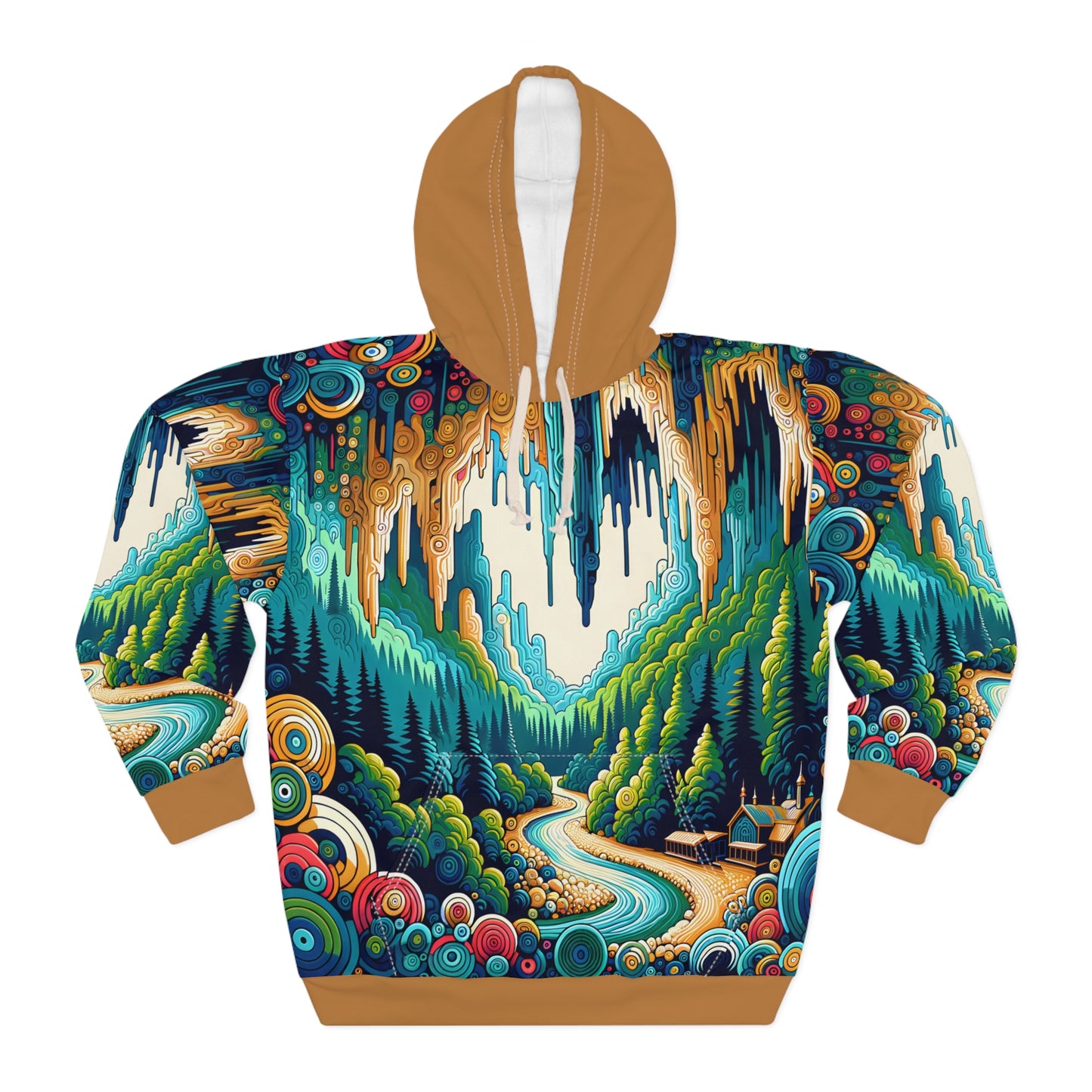 Mystic River National Park Hoodie All-Over Print Artistic Nature Pullover