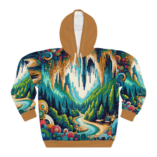 Mystic River National Park Hoodie All-Over Print Artistic Nature Pullover